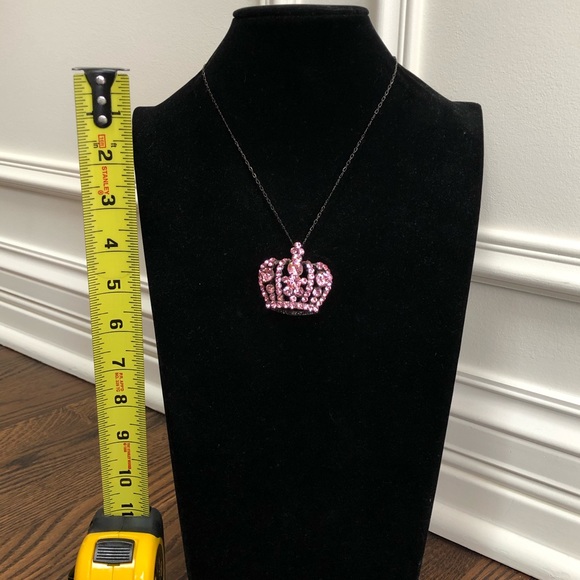 Pink Crystal Crown Necklace - Picture 2 of 9
